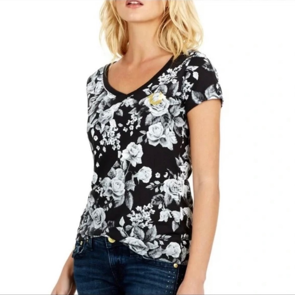 Sold- True Religion Floral Short Sleeve Graphic T-Shirt - Picture 2 of 8
